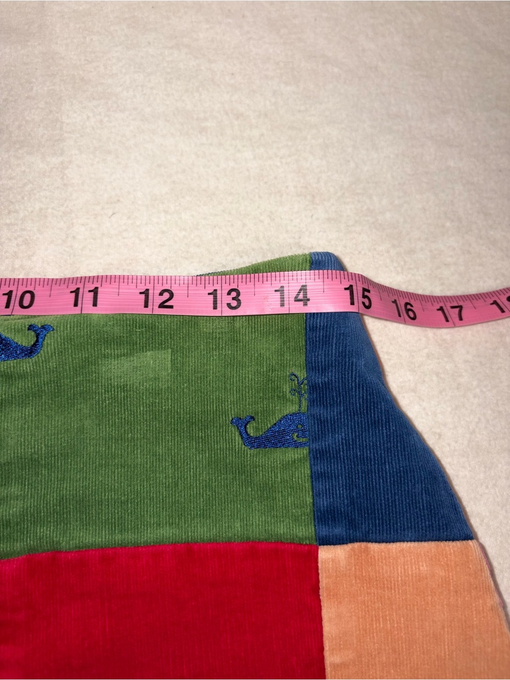 Vintage Lilly Pulitzer Patchwork Corduroy Mini Skirt in Multicolor Size 6 - Picture 6 of 7